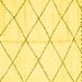 Square Solid Yellow Modern Rug, abs2917yw