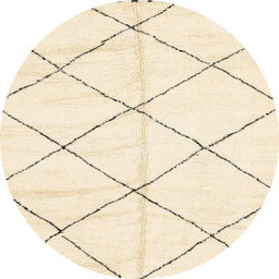 Round Machine Washable Abstract Brown Rug, wshabs2917