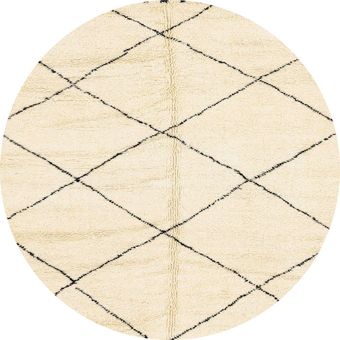 Round Machine Washable Abstract Brown Rug, wshabs2917