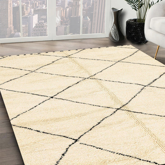 Abstract Brown Solid Rug in Family Room, abs2917