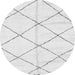 Round Solid Gray Modern Rug, abs2917gry