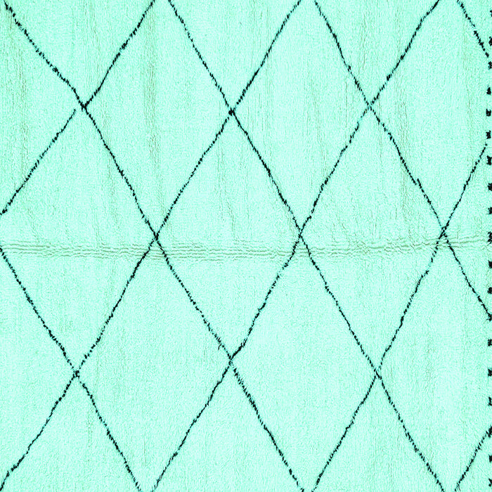 Square Solid Turquoise Modern Rug, abs2917turq