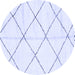 Round Solid Blue Modern Rug, abs2917blu