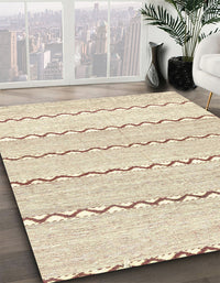 Abstract Brown Solid Rug, abs2918