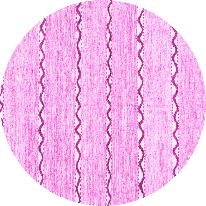 Round Solid Pink Modern Rug, abs2918pnk