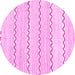 Round Solid Pink Modern Rug, abs2918pnk