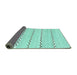 Sideview of Solid Turquoise Modern Rug, abs2918turq