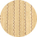 Round Solid Brown Modern Rug, abs2918brn