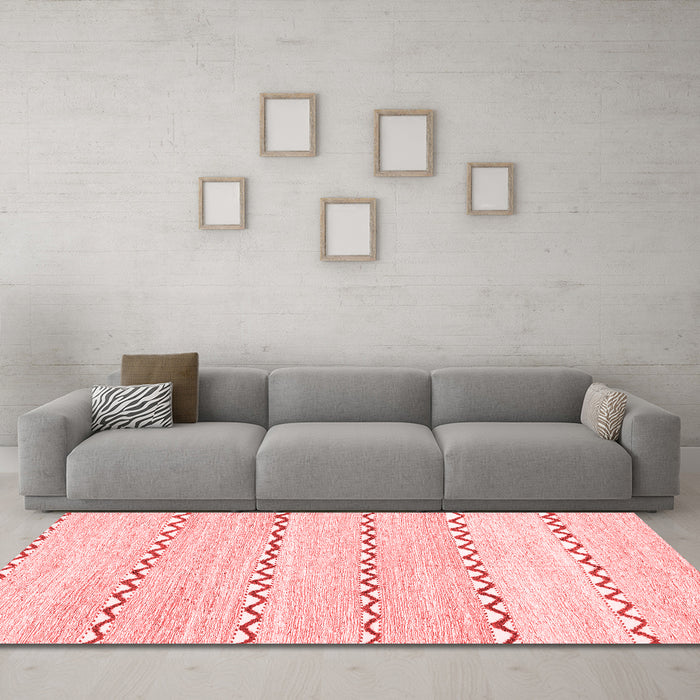 Modern Red Washable Rugs