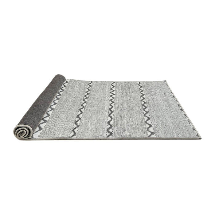 Sideview of Solid Gray Modern Rug, abs2918gry