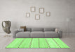 Machine Washable Solid Green Modern Area Rugs in a Living Room,, wshabs2918grn