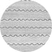 Round Machine Washable Solid Gray Modern Rug, wshabs2918gry