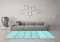 Machine Washable Solid Light Blue Modern Rug, wshabs2918lblu