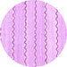 Round Solid Purple Modern Rug, abs2918pur