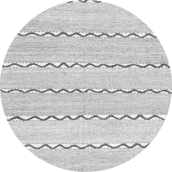Round Solid Gray Modern Rug, abs2918gry