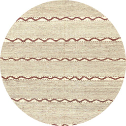 Round Machine Washable Abstract Brown Sugar Brown Rug, wshabs2918