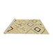 Sideview of Machine Washable Abstract Sun Yellow Rug, wshabs2919