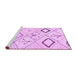 Sideview of Machine Washable Solid Purple Modern Area Rugs, wshabs2919pur