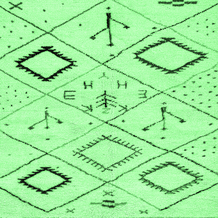 Square Machine Washable Solid Emerald Green Modern Area Rugs, wshabs2919emgrn