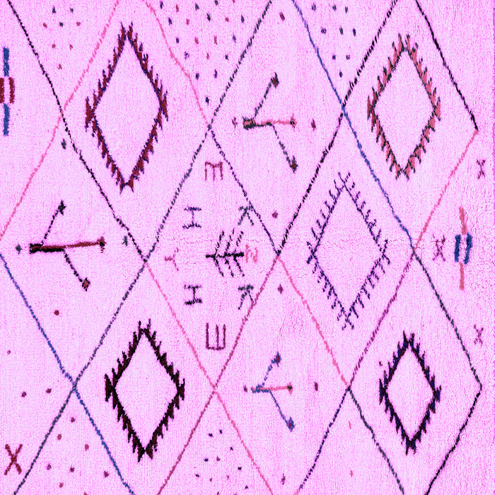 Square Machine Washable Solid Purple Modern Area Rugs, wshabs2919pur