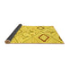 Sideview of Solid Yellow Modern Rug, abs2919yw