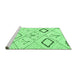 Sideview of Machine Washable Solid Emerald Green Modern Area Rugs, wshabs2919emgrn