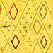 Square Solid Yellow Modern Rug, abs2919yw