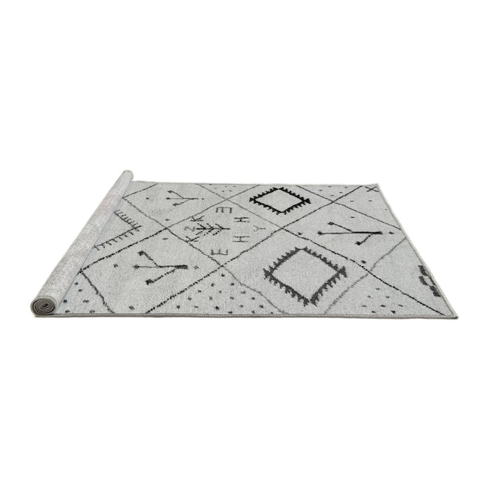 Sideview of Machine Washable Solid Gray Modern Rug, wshabs2919gry