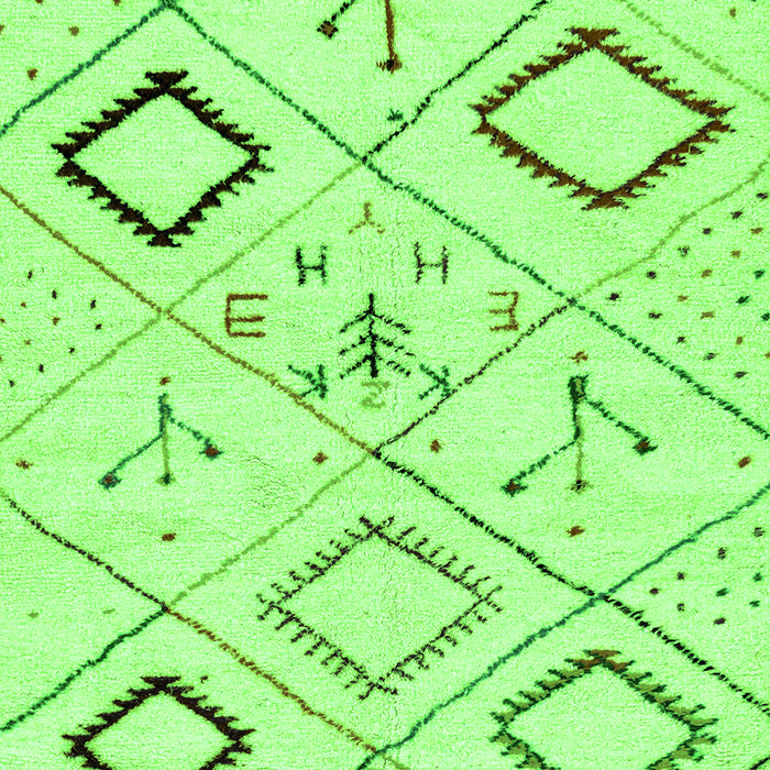 Machine Washable Solid Green Modern Area Rugs, wshabs2919grn