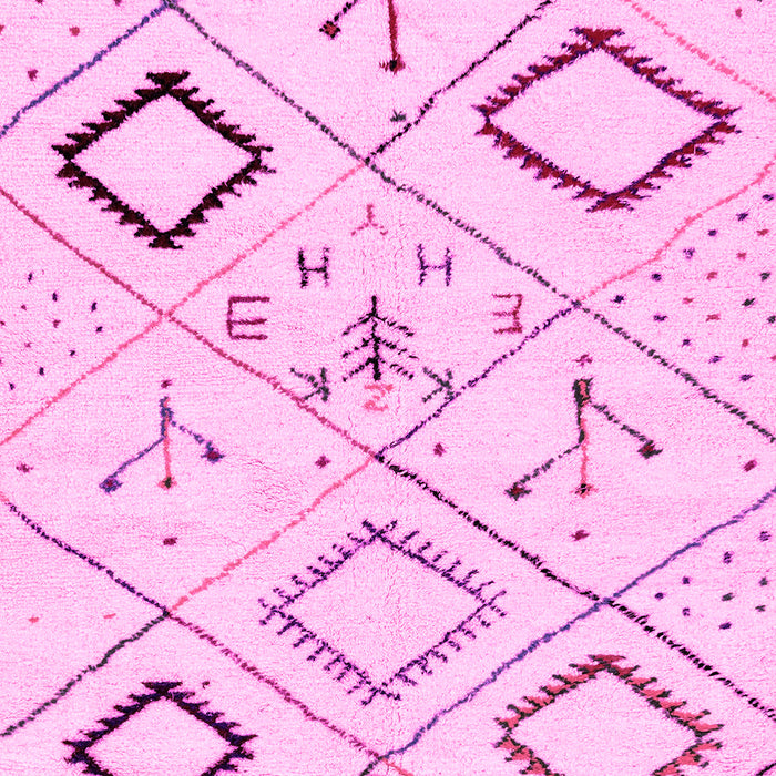 Machine Washable Solid Pink Modern Rug, wshabs2919pnk