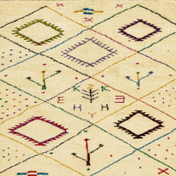 Square Machine Washable Abstract Sun Yellow Rug, wshabs2919