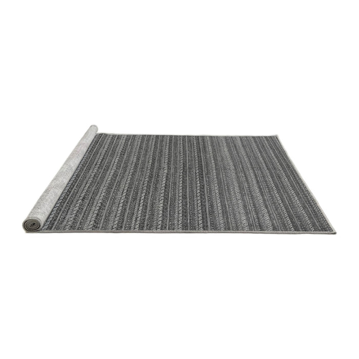 Sideview of Machine Washable Oriental Gray Modern Rug, wshabs291gry