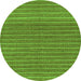 Round Machine Washable Oriental Green Modern Area Rugs, wshabs291grn