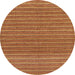 Round Abstract Orange Oriental Rug, abs291