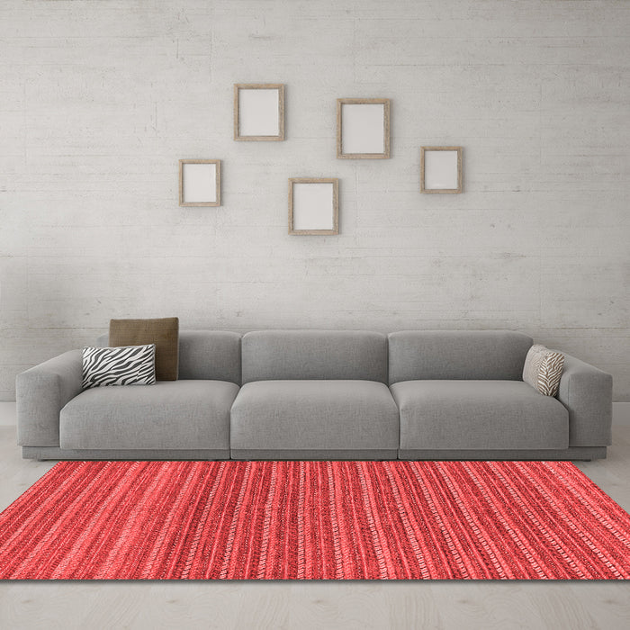 Modern Red Washable Rugs