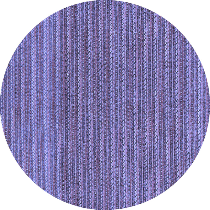 Round Machine Washable Oriental Blue Modern Rug, wshabs291blu