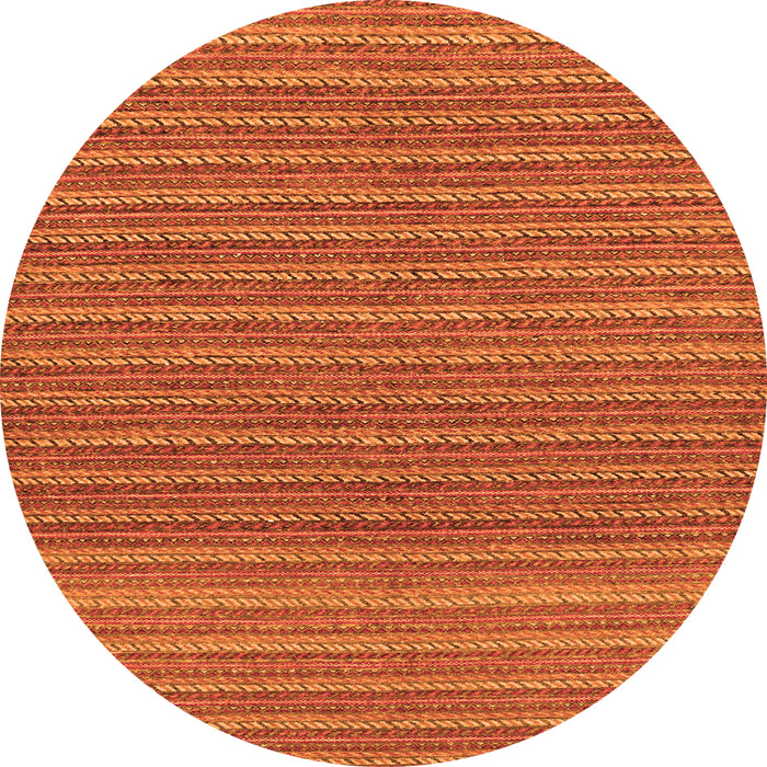 Round Oriental Orange Modern Rug, abs291org