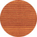 Round Oriental Orange Modern Rug, abs291org