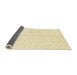 Sideview of Abstract Brown Gold Solid Rug, abs2920