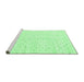 Sideview of Machine Washable Solid Emerald Green Modern Area Rugs, wshabs2920emgrn