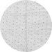 Round Solid Gray Modern Rug, abs2920gry