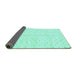 Sideview of Solid Turquoise Modern Rug, abs2920turq