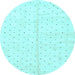 Round Solid Light Blue Modern Rug, abs2920lblu