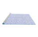 Sideview of Machine Washable Solid Blue Modern Rug, wshabs2920blu