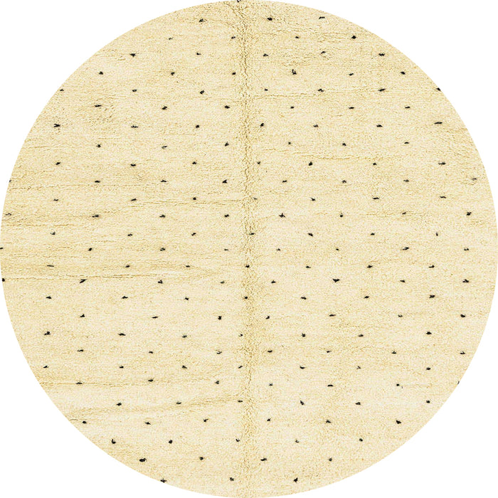 Round Machine Washable Abstract Brown Gold Rug, wshabs2920