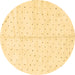 Round Solid Brown Modern Rug, abs2920brn