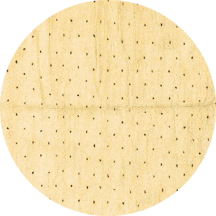 Round Machine Washable Solid Brown Modern Rug, wshabs2920brn