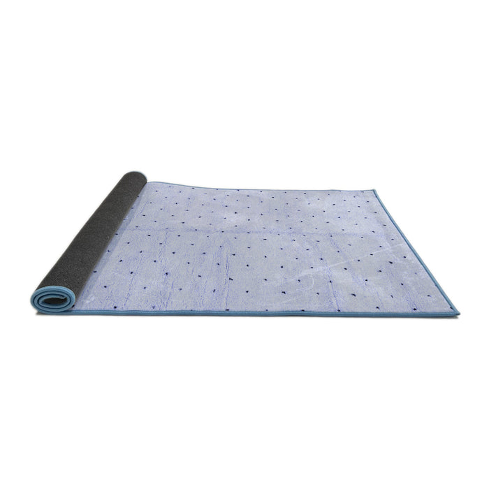 Sideview of Solid Blue Modern Rug, abs2920blu
