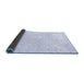 Sideview of Solid Blue Modern Rug, abs2920blu