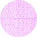 Round Solid Purple Modern Rug, abs2920pur